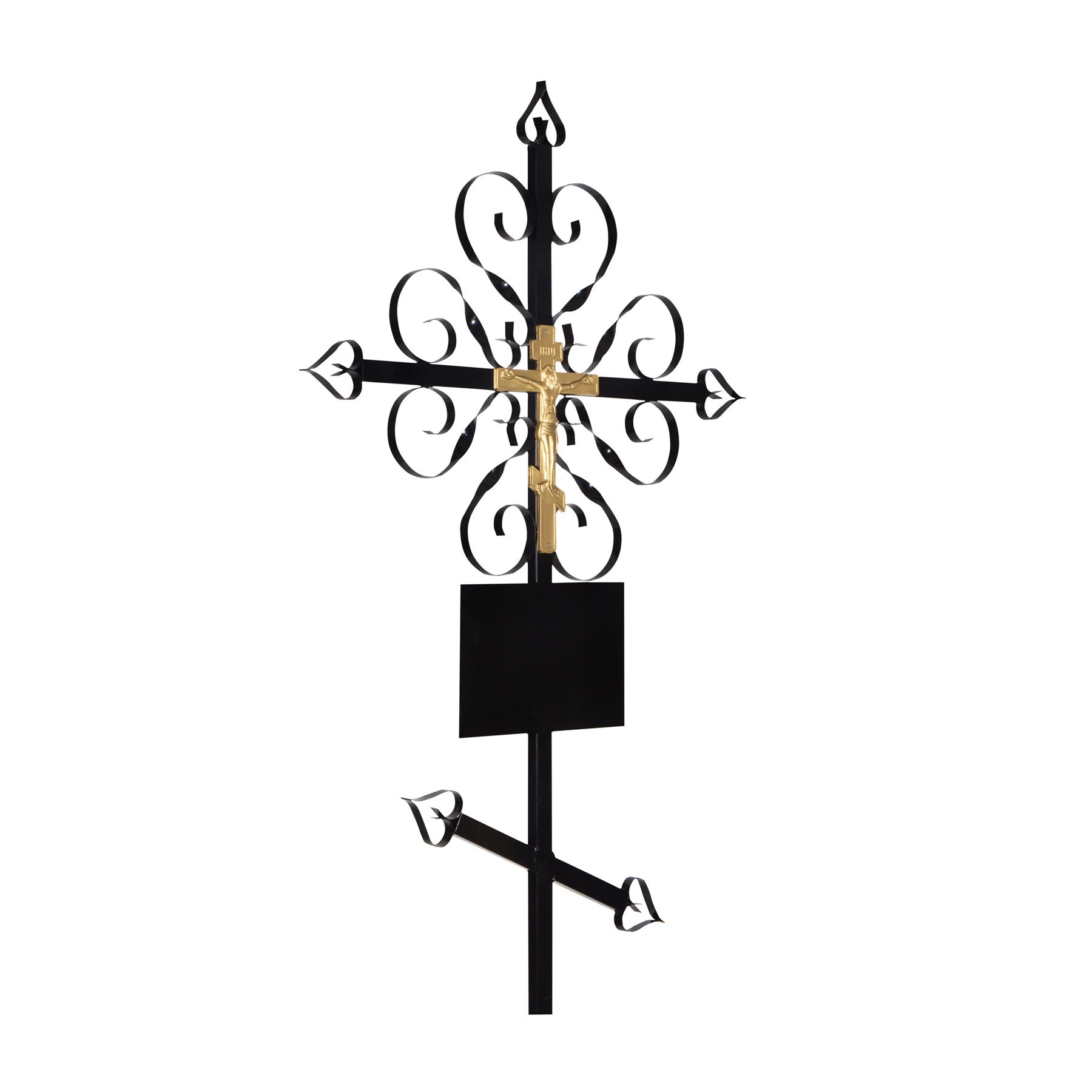 Крест на могилу металлический Завиток КМ-02
