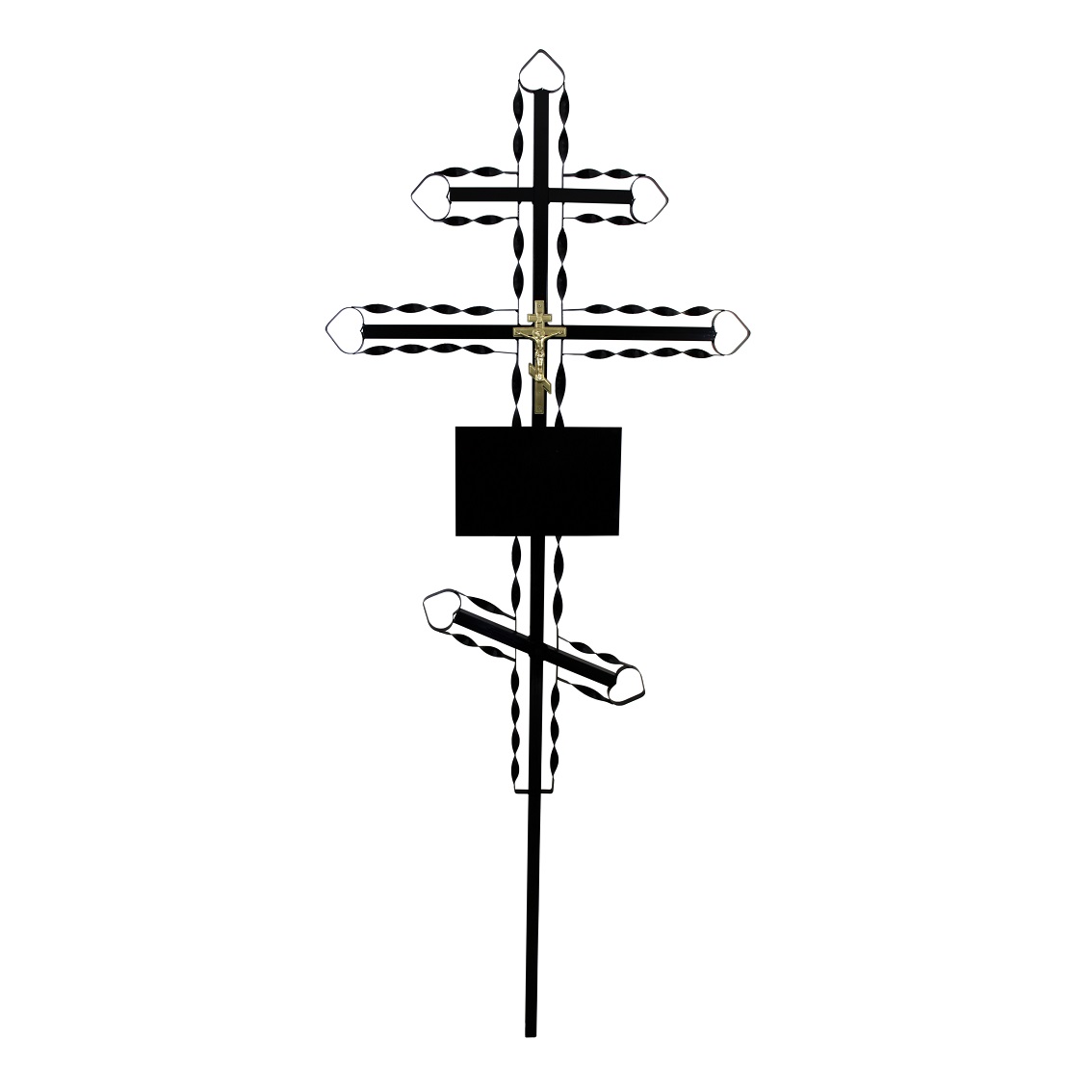 Крест на могилу металлический Ажур КМ-09