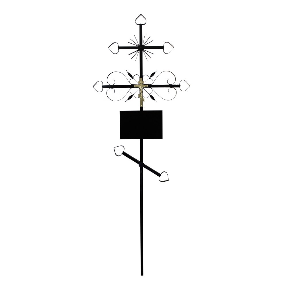 Крест на могилу металлический Луч КМ-08