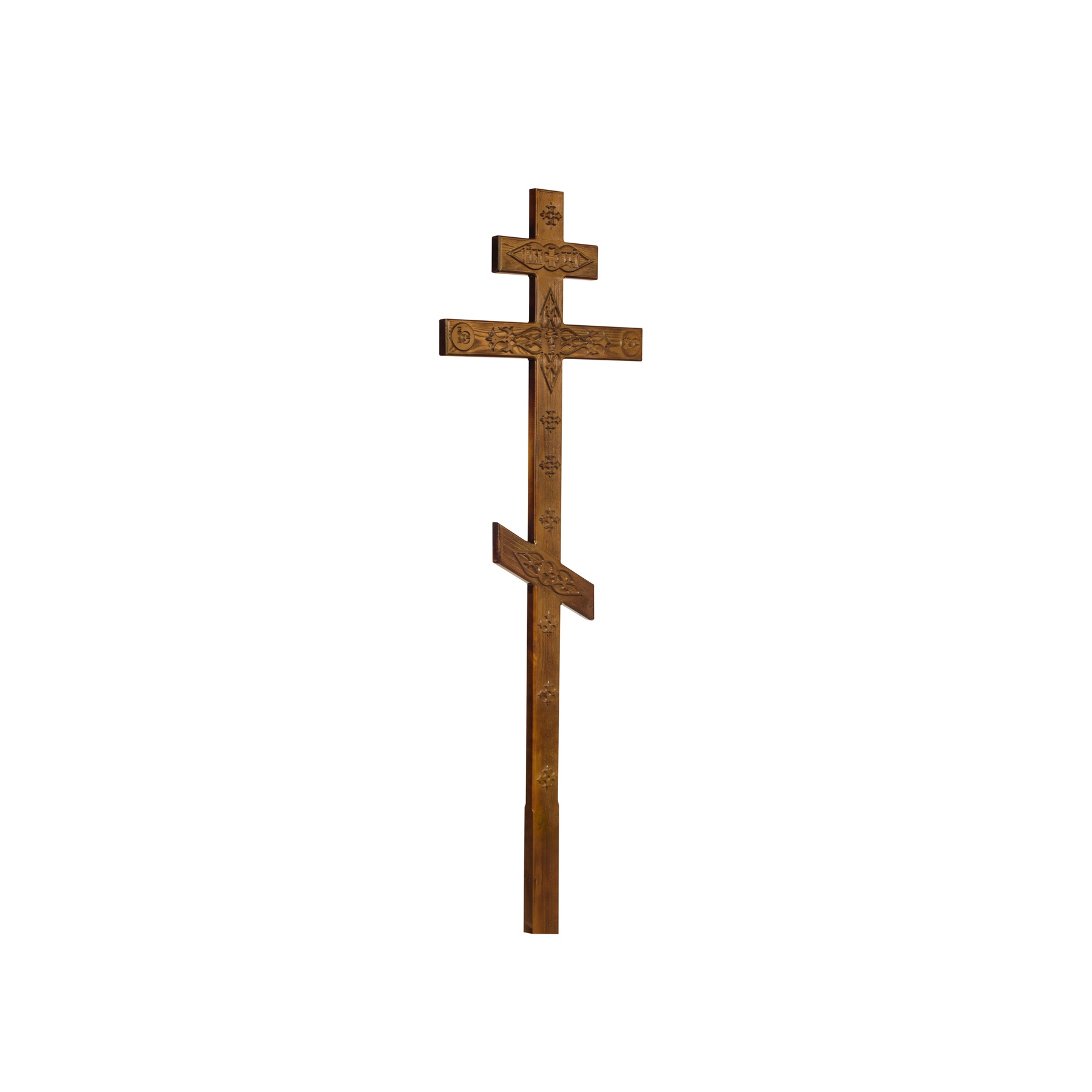 Крест сосновый прямой с Декором и патиной КДС-06