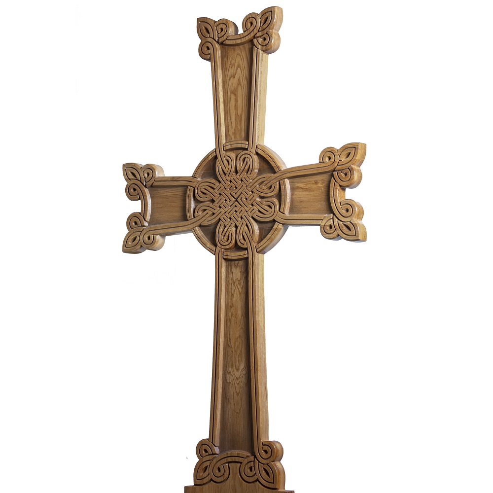 Крест на могилу дубовый Армянский